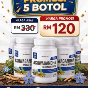 PAKEJ - 5 BOTOL ASHWA